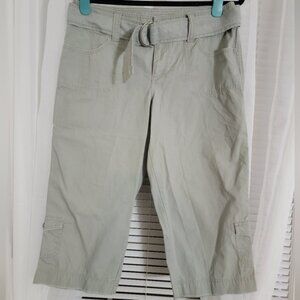 SO Gray Cargo Crop Pants with Belt